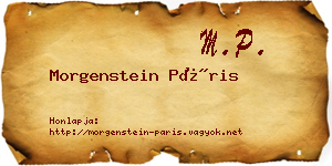 Morgenstein Páris névjegykártya